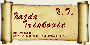 Najda Tripković vizit kartica